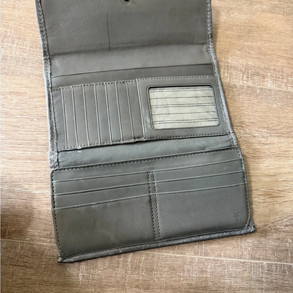 Frye Gray Leather Wallet - Picture 3 of 3